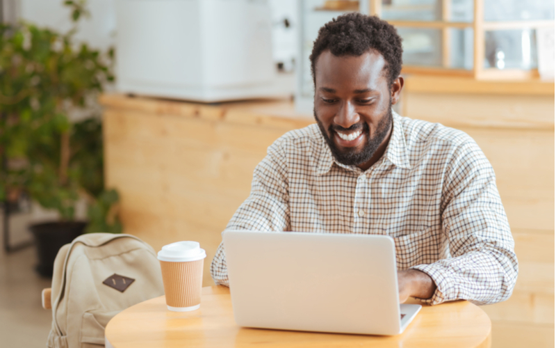 young man working